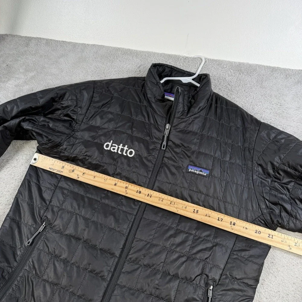Patagonia Jacket Mens Medium Black Nano Puff Primaloft Insulated Full Zip